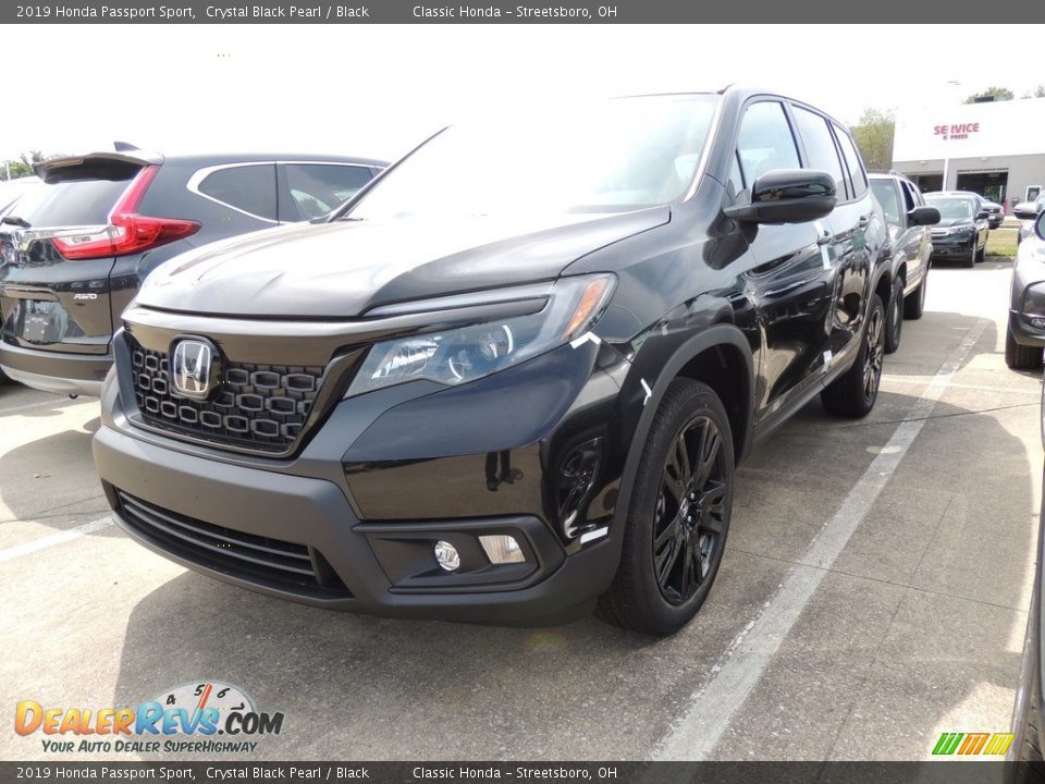 2019 Honda Passport Sport Crystal Black Pearl / Black Photo #1