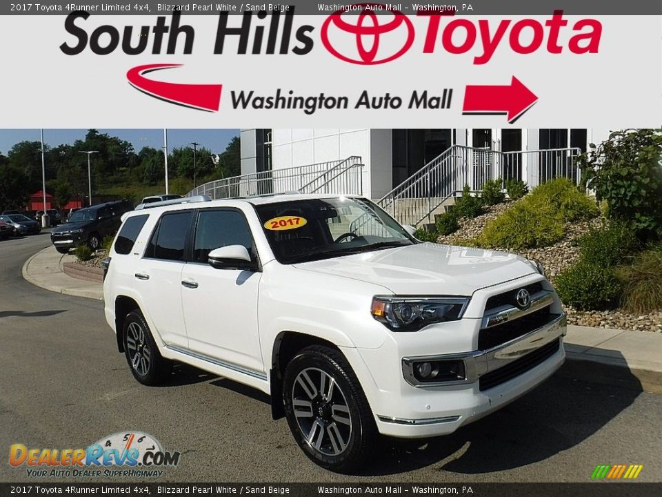 2017 Toyota 4Runner Limited 4x4 Blizzard Pearl White / Sand Beige Photo #1