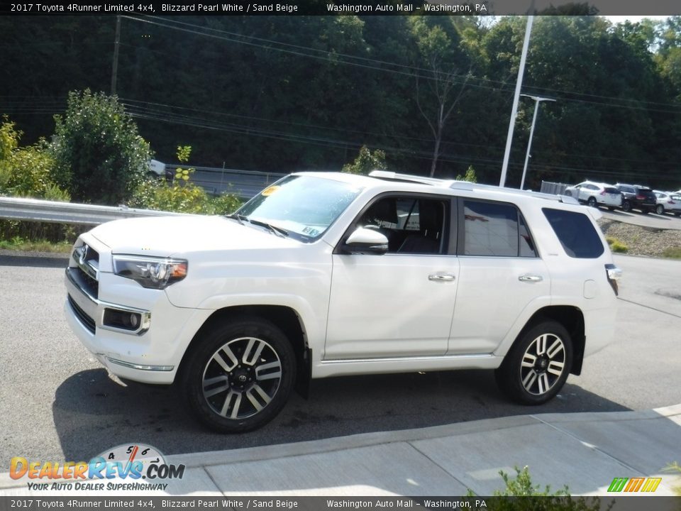 2017 Toyota 4Runner Limited 4x4 Blizzard Pearl White / Sand Beige Photo #7
