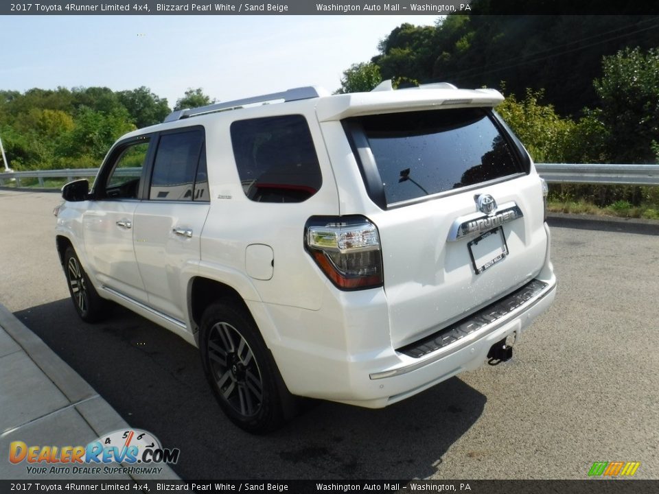 2017 Toyota 4Runner Limited 4x4 Blizzard Pearl White / Sand Beige Photo #8