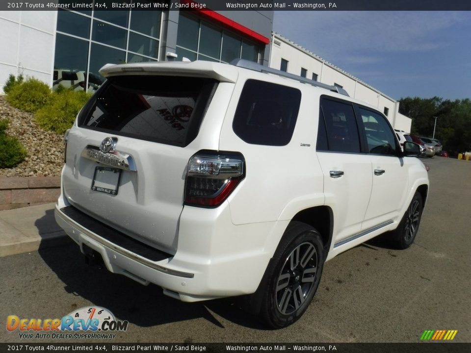 2017 Toyota 4Runner Limited 4x4 Blizzard Pearl White / Sand Beige Photo #9
