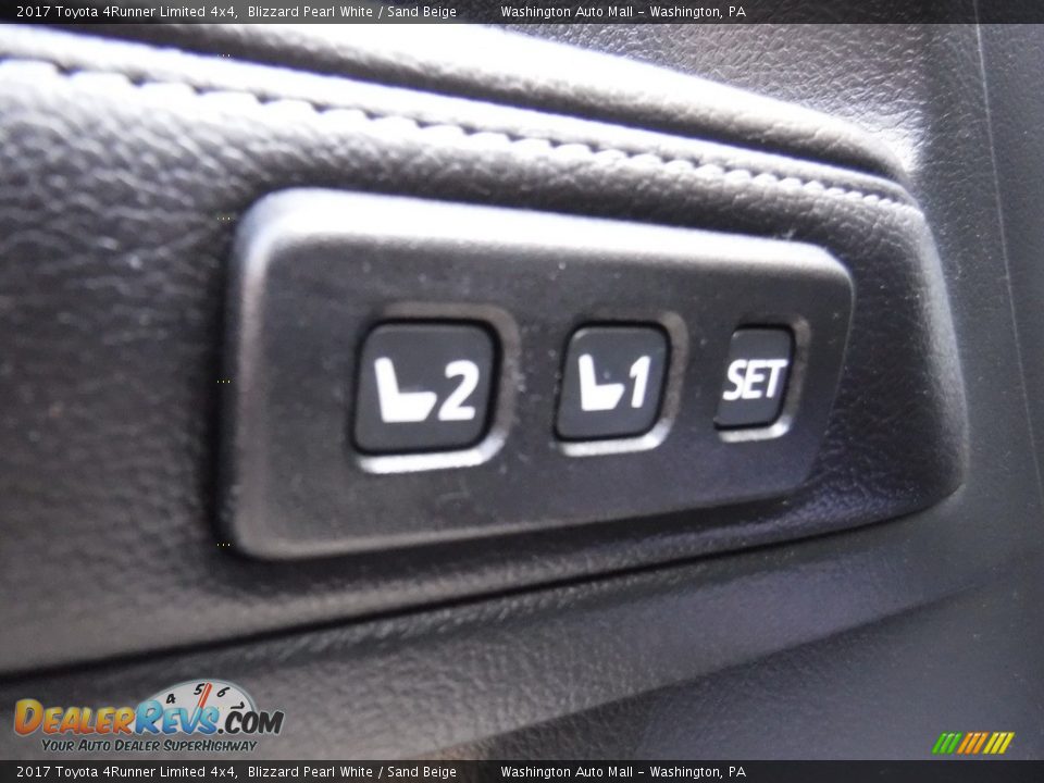 2017 Toyota 4Runner Limited 4x4 Blizzard Pearl White / Sand Beige Photo #14