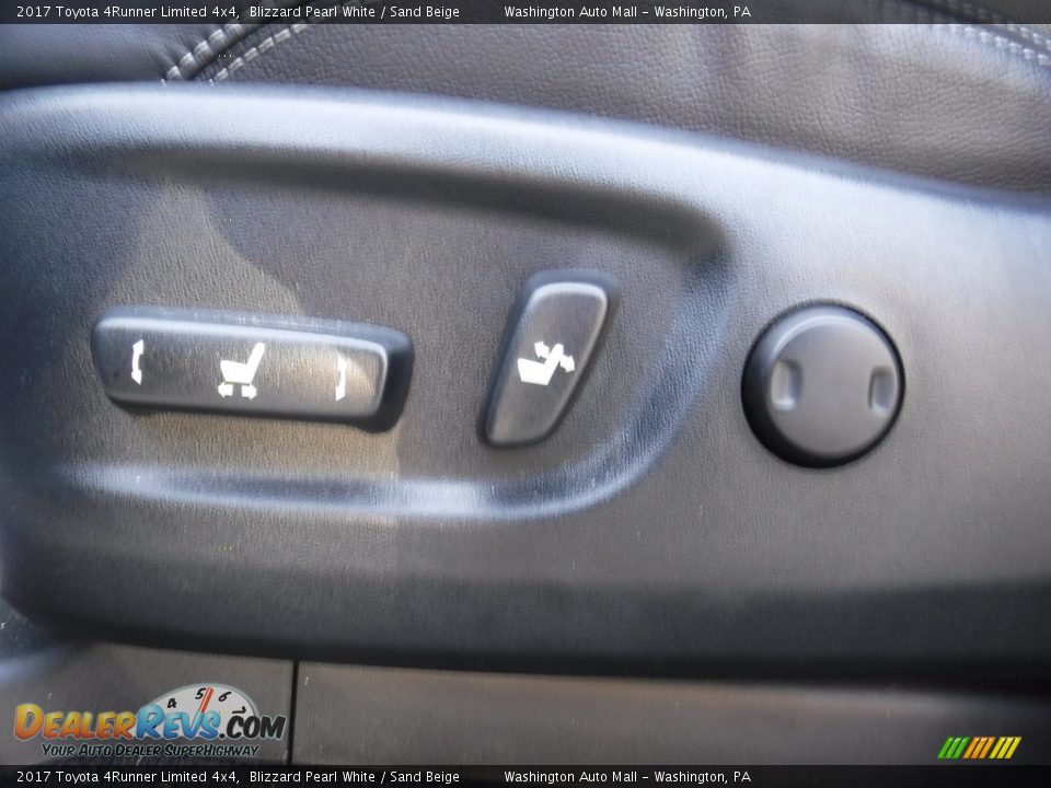 2017 Toyota 4Runner Limited 4x4 Blizzard Pearl White / Sand Beige Photo #16