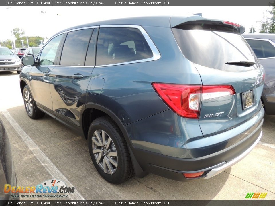 2019 Honda Pilot EX-L AWD Steel Sapphire Metallic / Gray Photo #5