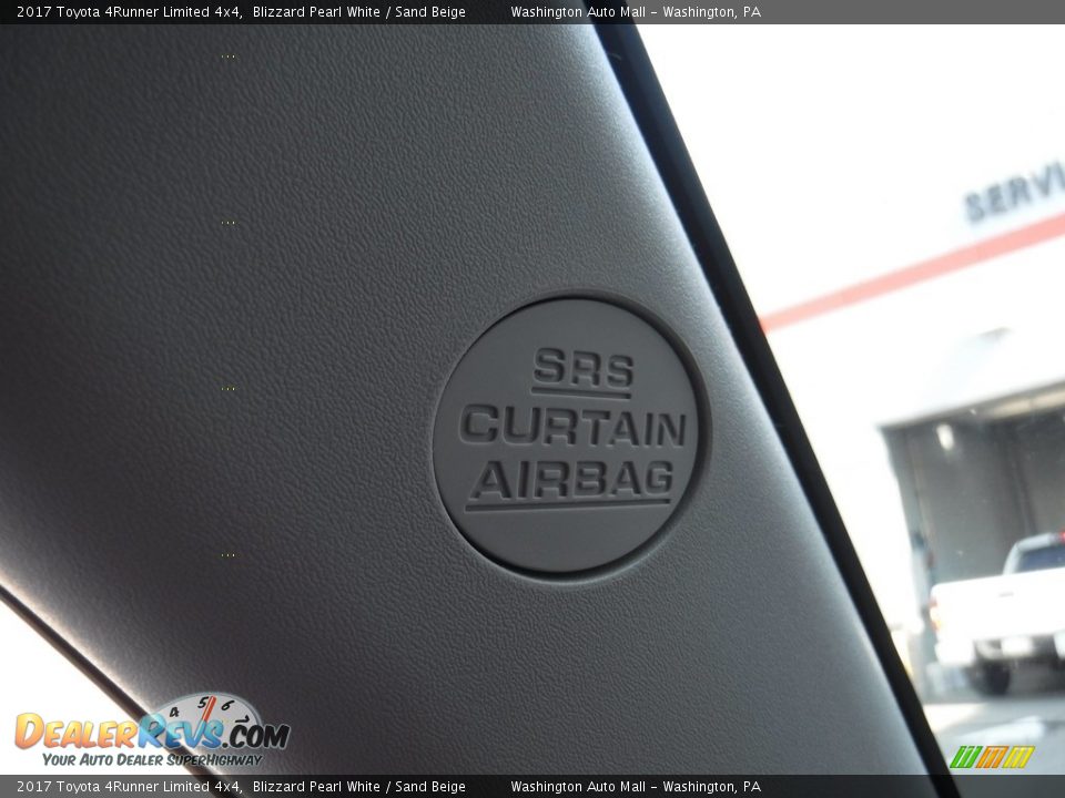 2017 Toyota 4Runner Limited 4x4 Blizzard Pearl White / Sand Beige Photo #25