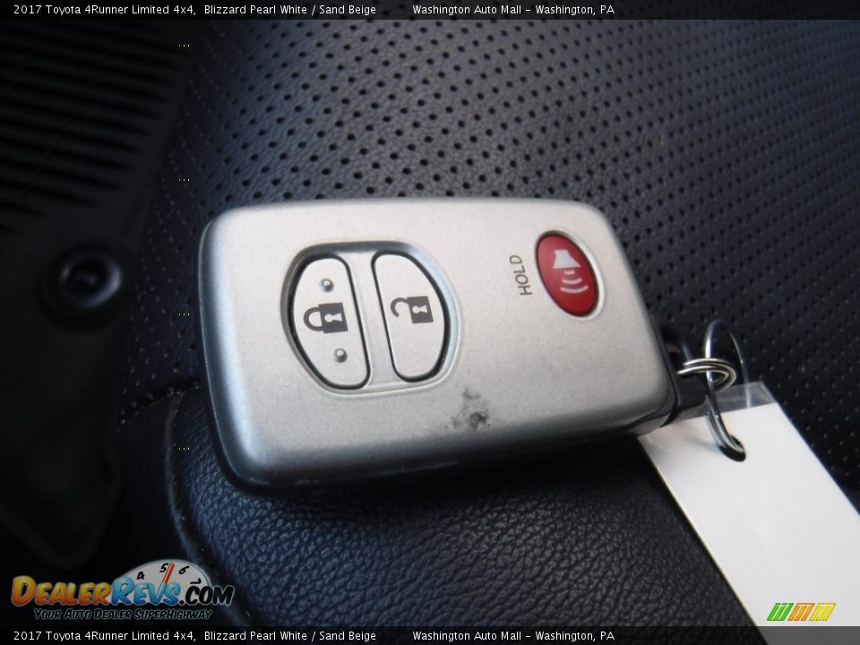 2017 Toyota 4Runner Limited 4x4 Blizzard Pearl White / Sand Beige Photo #28