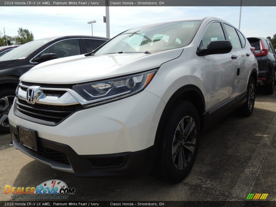 2019 Honda CR-V LX AWD Platinum White Pearl / Ivory Photo #1