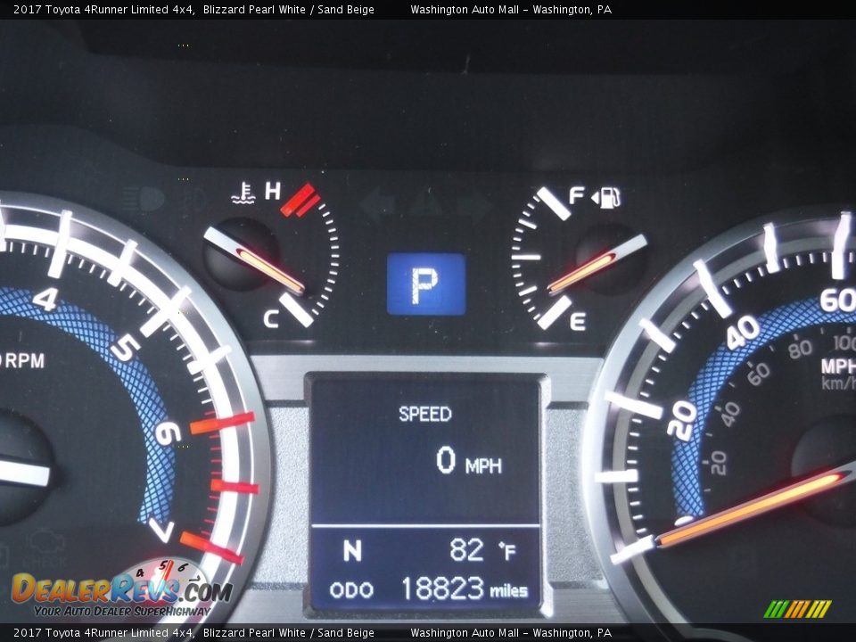 2017 Toyota 4Runner Limited 4x4 Blizzard Pearl White / Sand Beige Photo #30