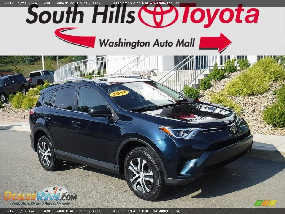 2017 Toyota RAV4 LE AWD Galactic Aqua Mica / Black Photo #1