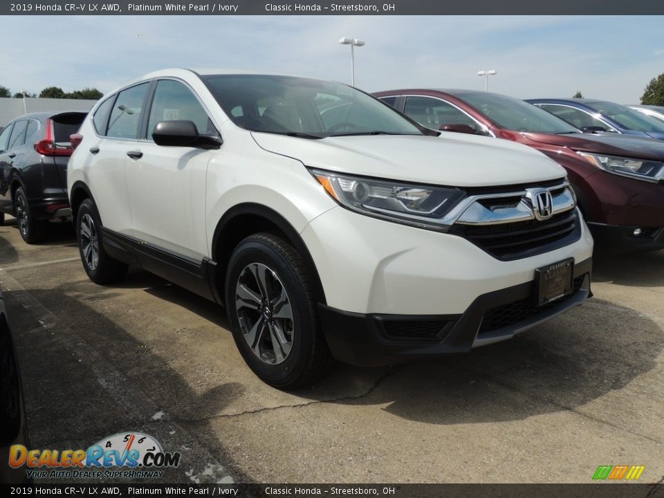 2019 Honda CR-V LX AWD Platinum White Pearl / Ivory Photo #3