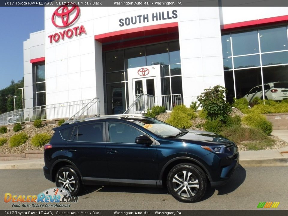 2017 Toyota RAV4 LE AWD Galactic Aqua Mica / Black Photo #2