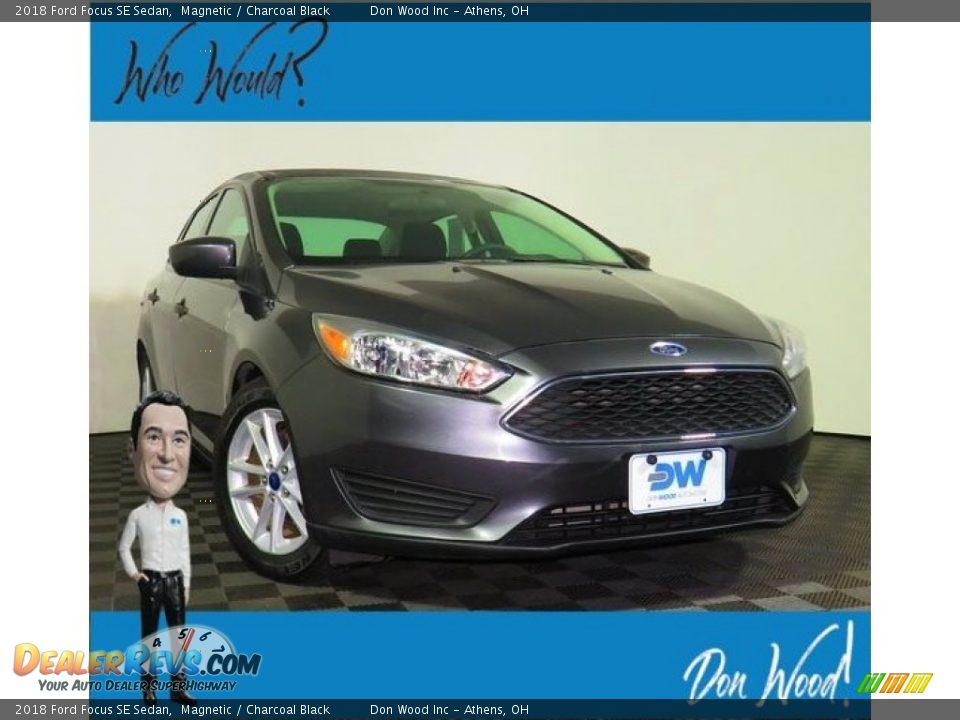 2018 Ford Focus SE Sedan Magnetic / Charcoal Black Photo #1