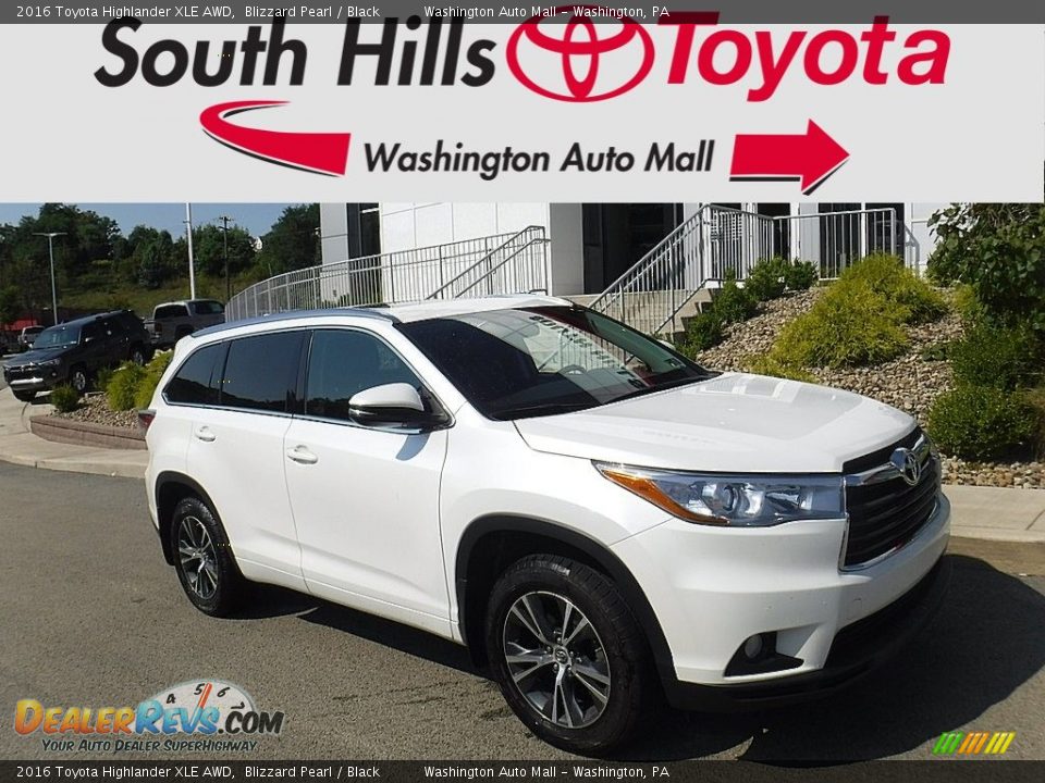 2016 Toyota Highlander XLE AWD Blizzard Pearl / Black Photo #1