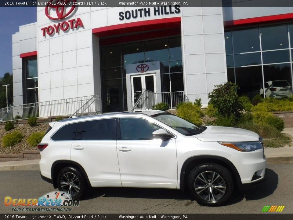 2016 Toyota Highlander XLE AWD Blizzard Pearl / Black Photo #2