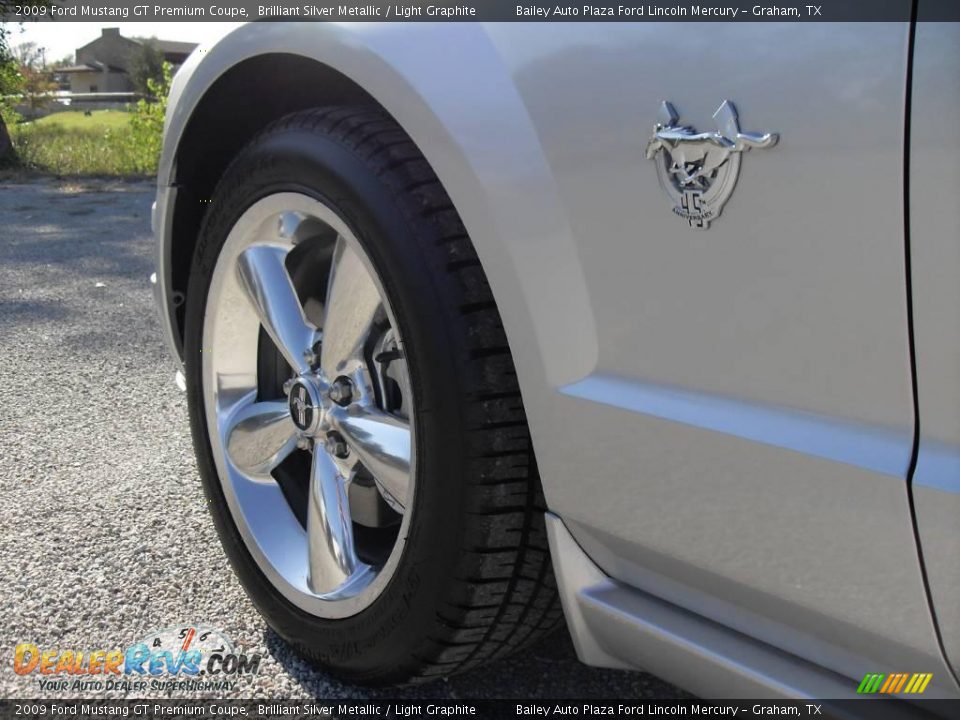 2009 Ford Mustang GT Premium Coupe Brilliant Silver Metallic / Light Graphite Photo #8