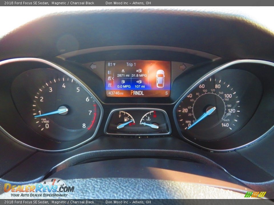 2018 Ford Focus SE Sedan Magnetic / Charcoal Black Photo #27