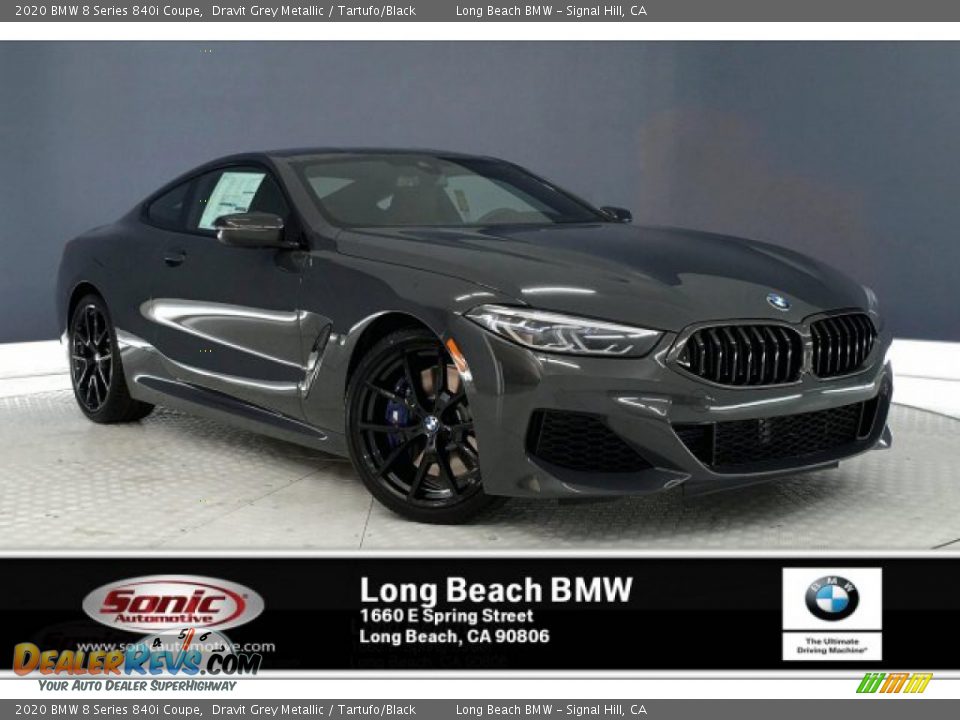 2020 BMW 8 Series 840i Coupe Dravit Grey Metallic / Tartufo/Black Photo #1