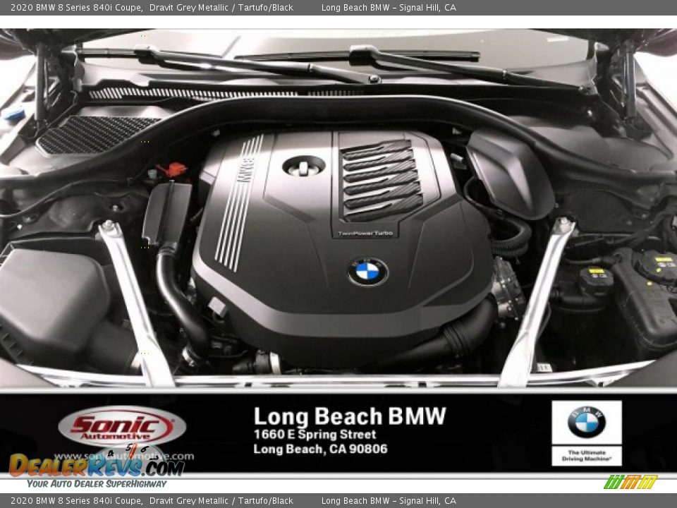 2020 BMW 8 Series 840i Coupe Dravit Grey Metallic / Tartufo/Black Photo #8
