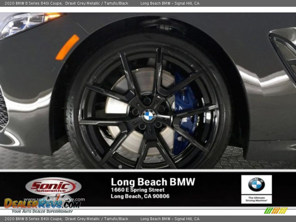 2020 BMW 8 Series 840i Coupe Dravit Grey Metallic / Tartufo/Black Photo #9