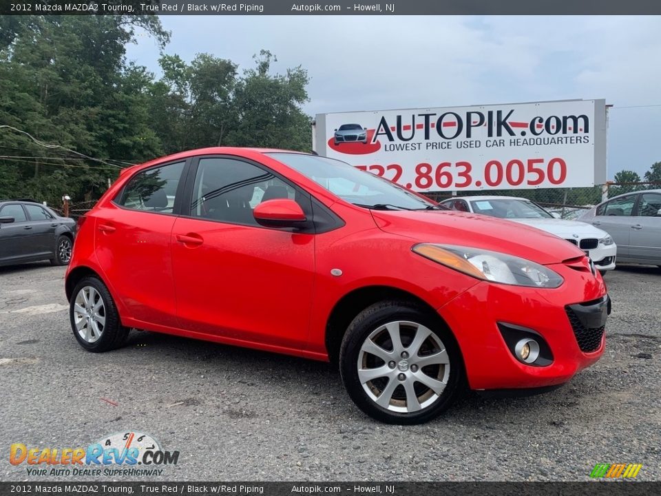 2012 Mazda MAZDA2 Touring True Red / Black w/Red Piping Photo #1