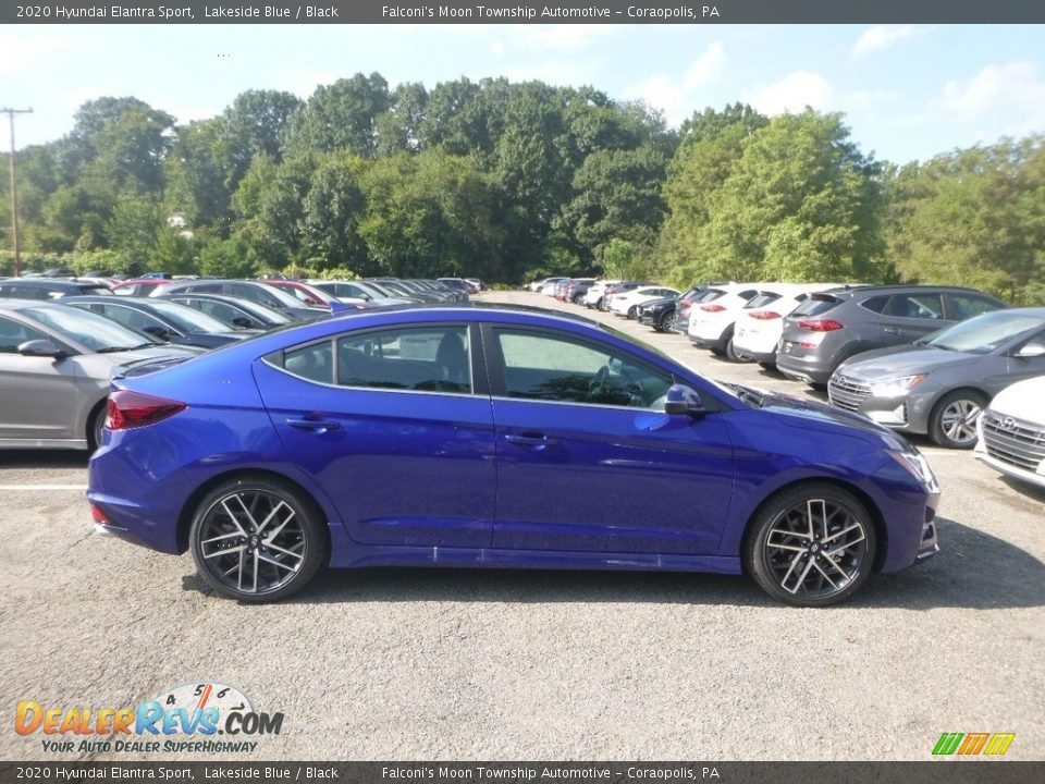 2020 Hyundai Elantra Sport Lakeside Blue / Black Photo #1