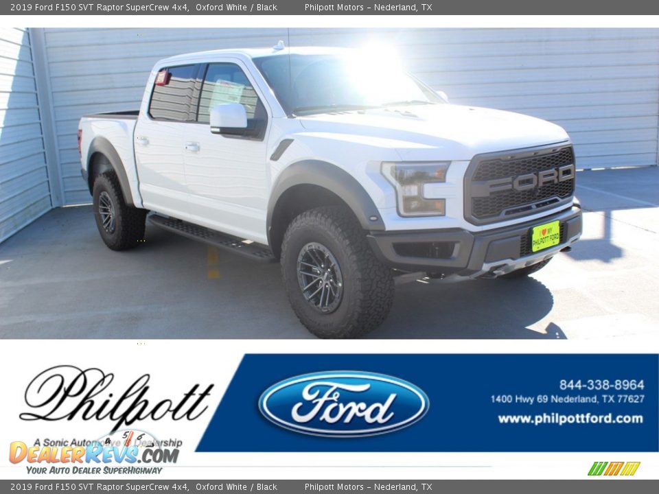 2019 Ford F150 SVT Raptor SuperCrew 4x4 Oxford White / Black Photo #1