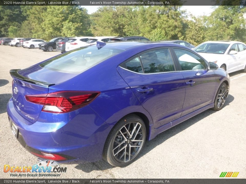 2020 Hyundai Elantra Sport Lakeside Blue / Black Photo #2