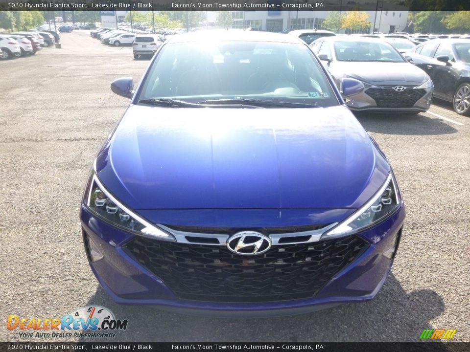 2020 Hyundai Elantra Sport Lakeside Blue / Black Photo #4