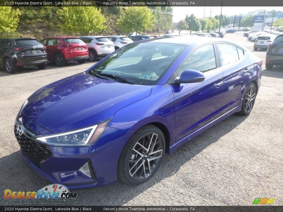 2020 Hyundai Elantra Sport Lakeside Blue / Black Photo #5