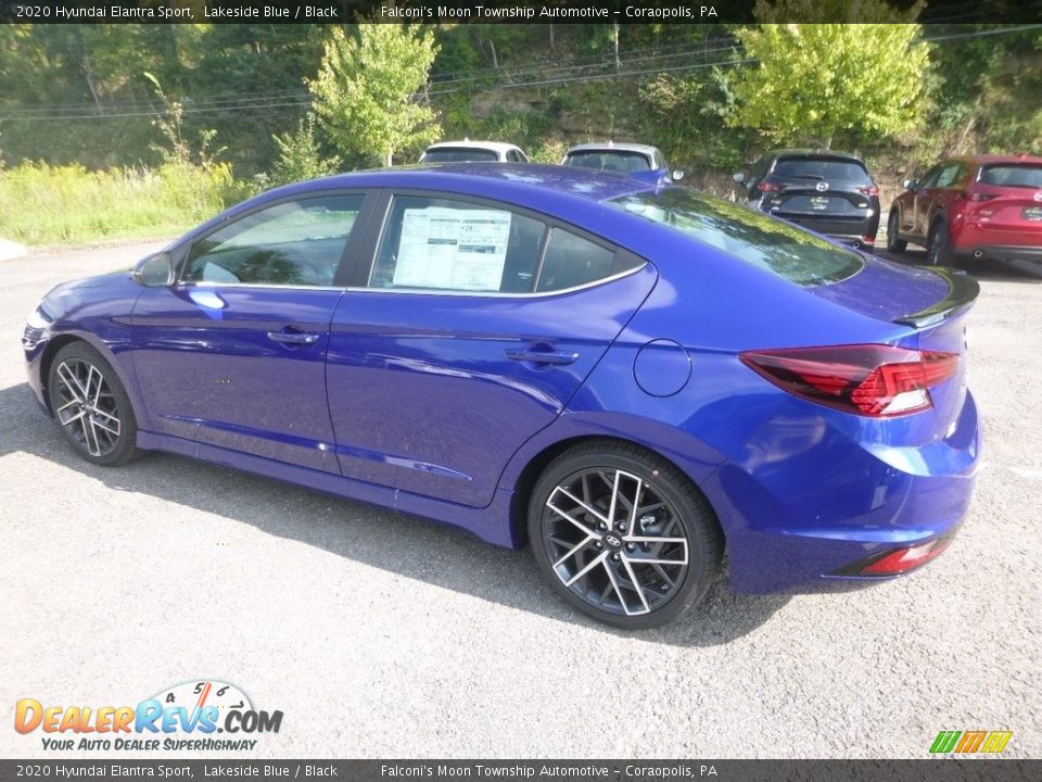 2020 Hyundai Elantra Sport Lakeside Blue / Black Photo #6