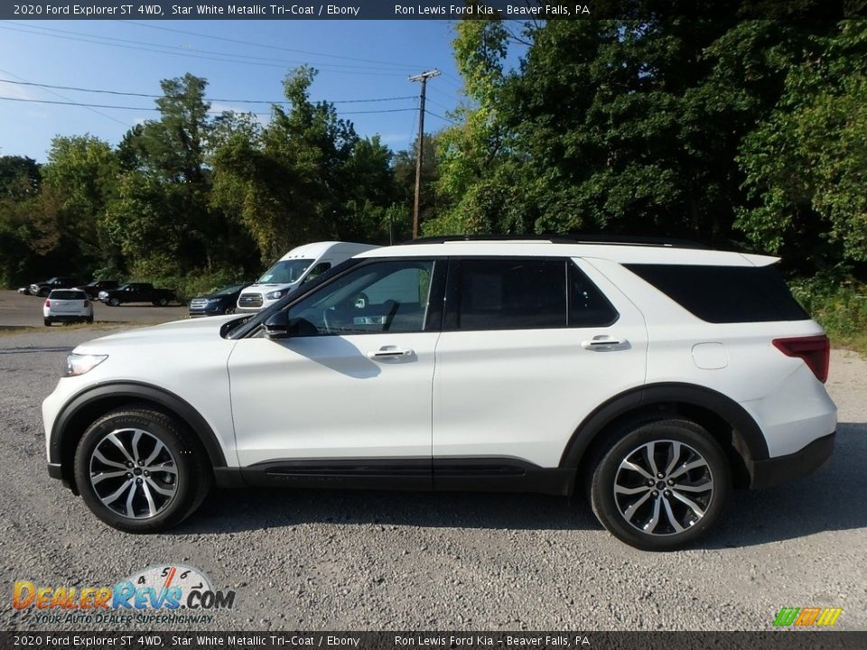 2020 Ford Explorer ST 4WD Star White Metallic Tri-Coat / Ebony Photo #6