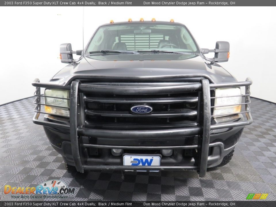2003 Ford F350 Super Duty XLT Crew Cab 4x4 Dually Black / Medium Flint Photo #5