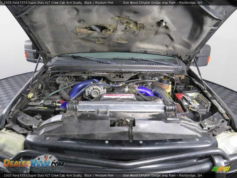 2003 Ford F350 Super Duty XLT Crew Cab 4x4 Dually Black / Medium Flint Photo #7