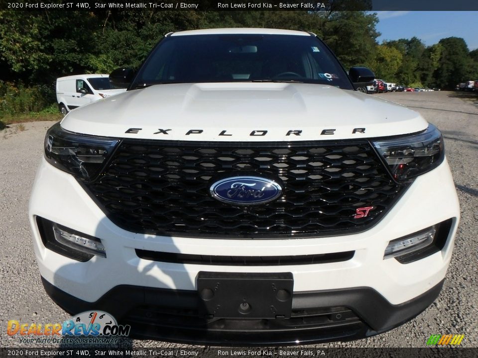2020 Ford Explorer ST 4WD Star White Metallic Tri-Coat / Ebony Photo #8