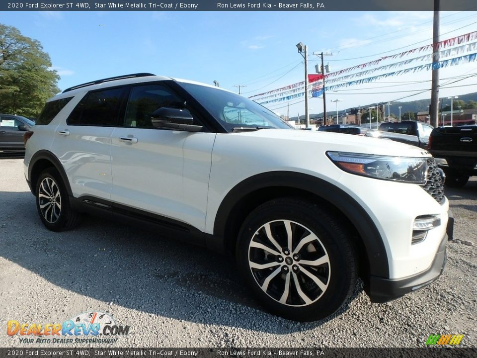 Star White Metallic Tri-Coat 2020 Ford Explorer ST 4WD Photo #9