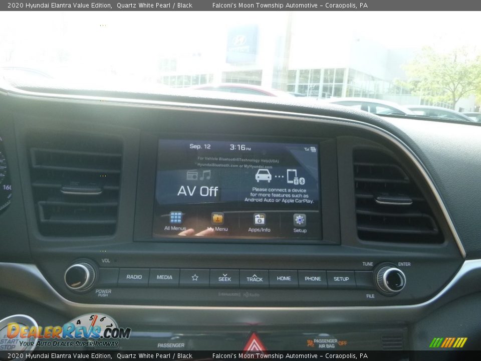 2020 Hyundai Elantra Value Edition Quartz White Pearl / Black Photo #14
