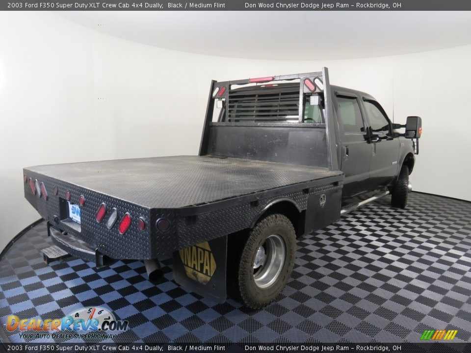 2003 Ford F350 Super Duty XLT Crew Cab 4x4 Dually Black / Medium Flint Photo #14