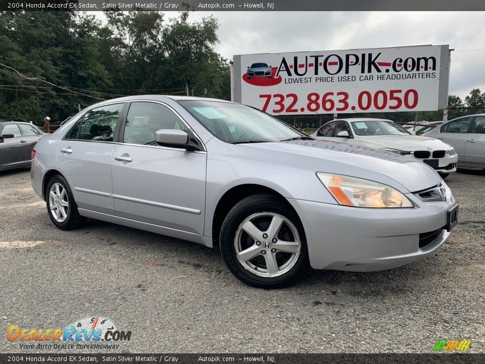 2004 Honda Accord EX Sedan Satin Silver Metallic / Gray Photo #1