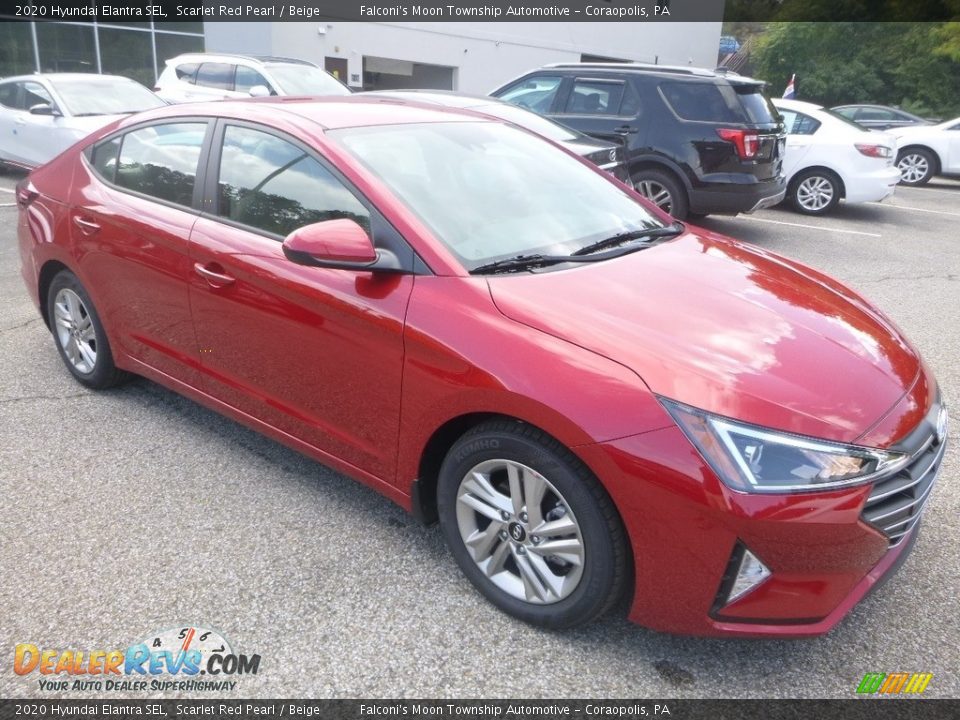 2020 Hyundai Elantra SEL Scarlet Red Pearl / Beige Photo #3