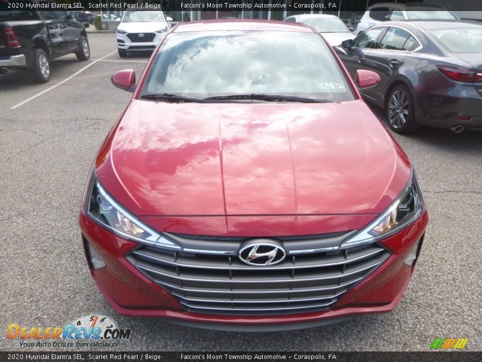 2020 Hyundai Elantra SEL Scarlet Red Pearl / Beige Photo #4