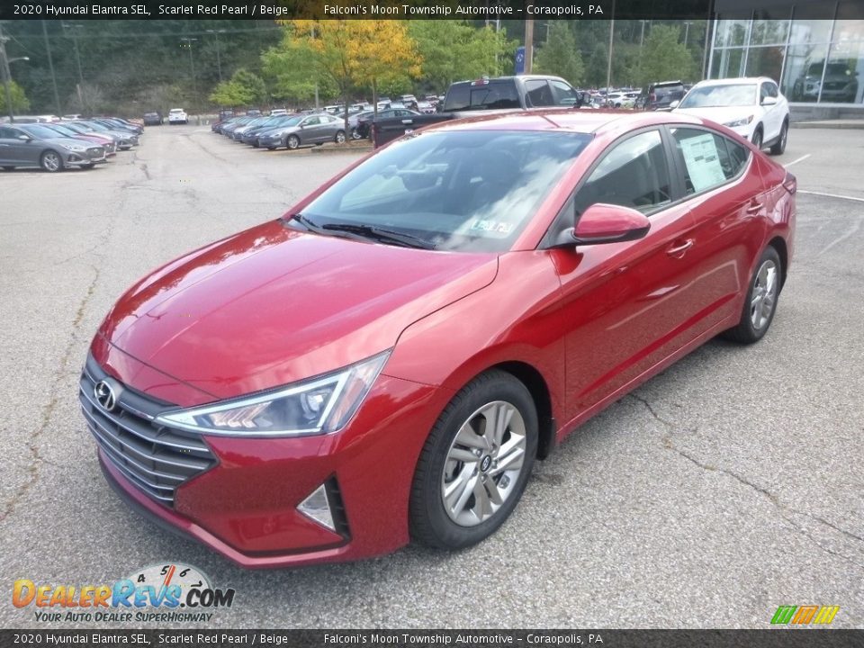 2020 Hyundai Elantra SEL Scarlet Red Pearl / Beige Photo #5