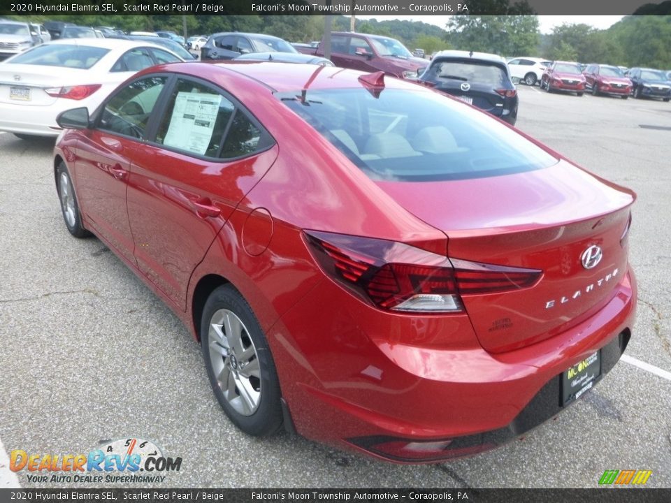 2020 Hyundai Elantra SEL Scarlet Red Pearl / Beige Photo #6
