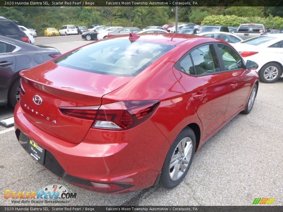 2020 Hyundai Elantra SEL Scarlet Red Pearl / Beige Photo #7