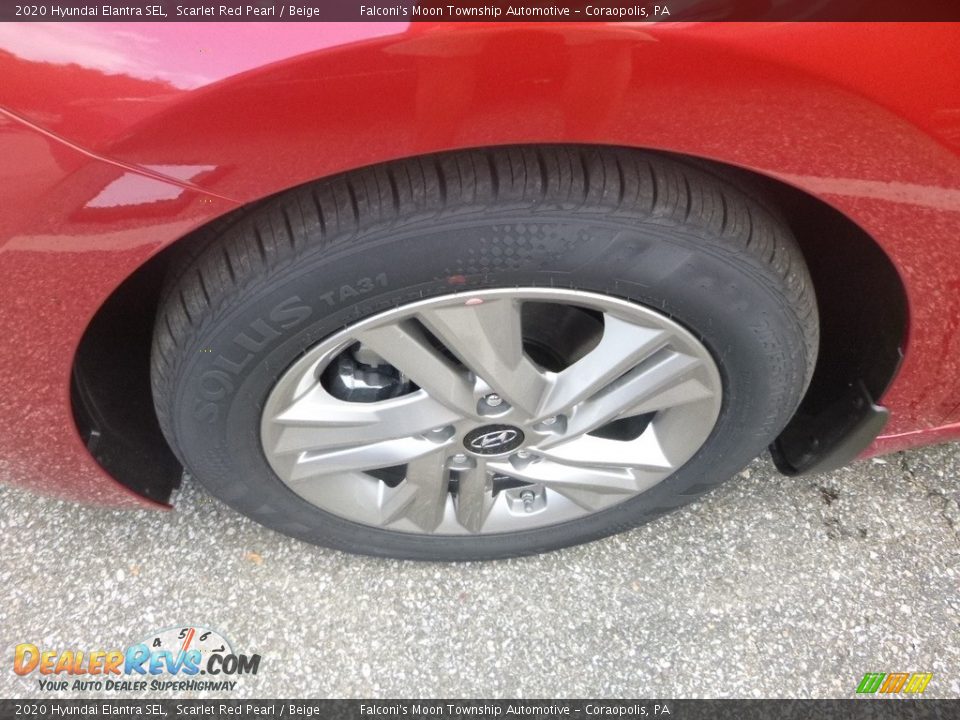 2020 Hyundai Elantra SEL Scarlet Red Pearl / Beige Photo #8