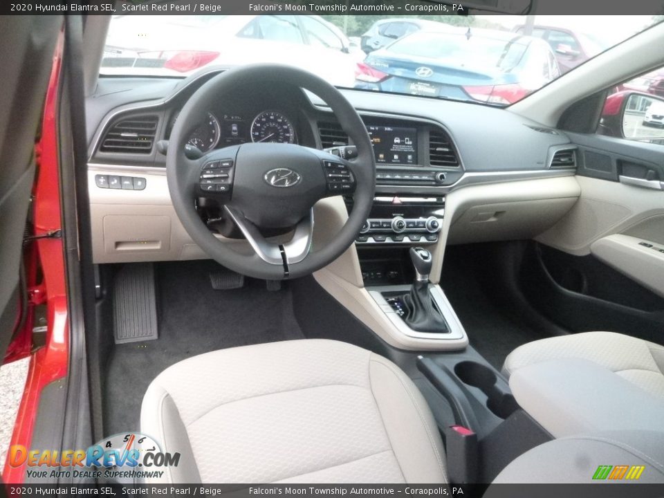 2020 Hyundai Elantra SEL Scarlet Red Pearl / Beige Photo #11