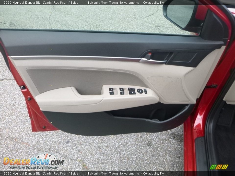 2020 Hyundai Elantra SEL Scarlet Red Pearl / Beige Photo #12
