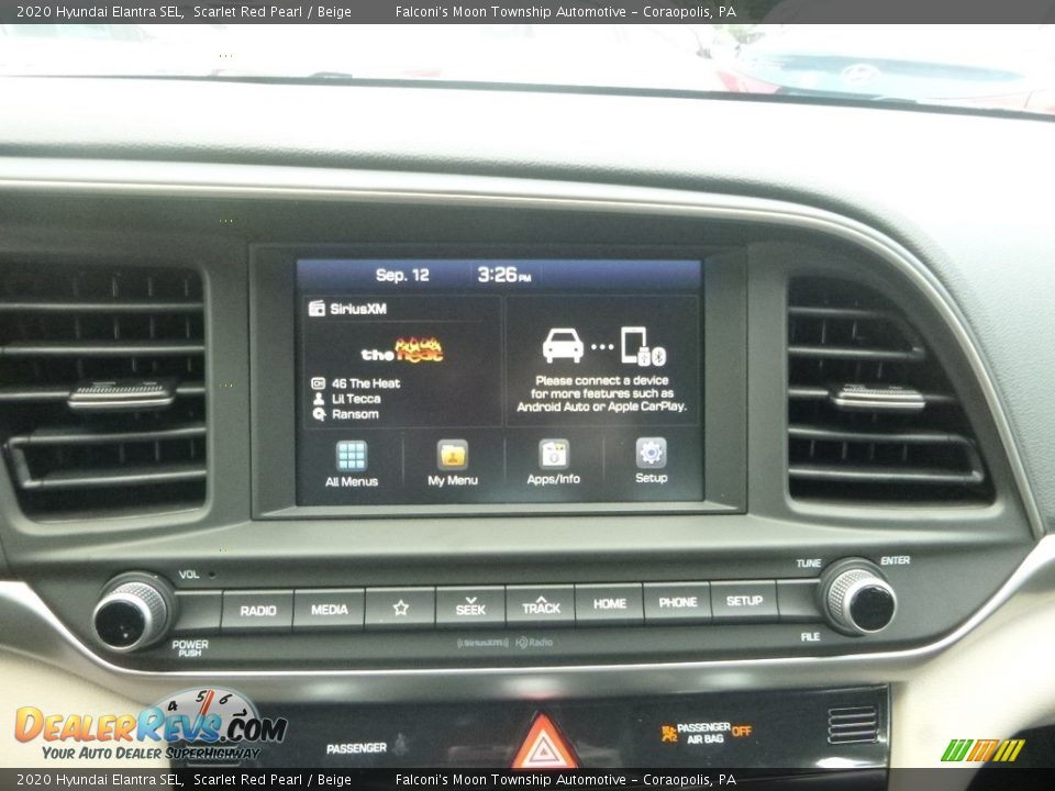 2020 Hyundai Elantra SEL Scarlet Red Pearl / Beige Photo #14