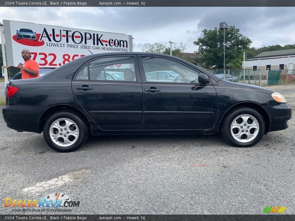 2004 Toyota Corolla LE Black / Pebble Beige Photo #2