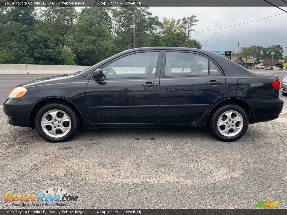 2004 Toyota Corolla LE Black / Pebble Beige Photo #6