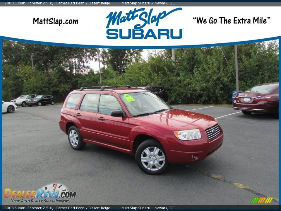 2008 Subaru Forester 2.5 X Garnet Red Pearl / Desert Beige Photo #1